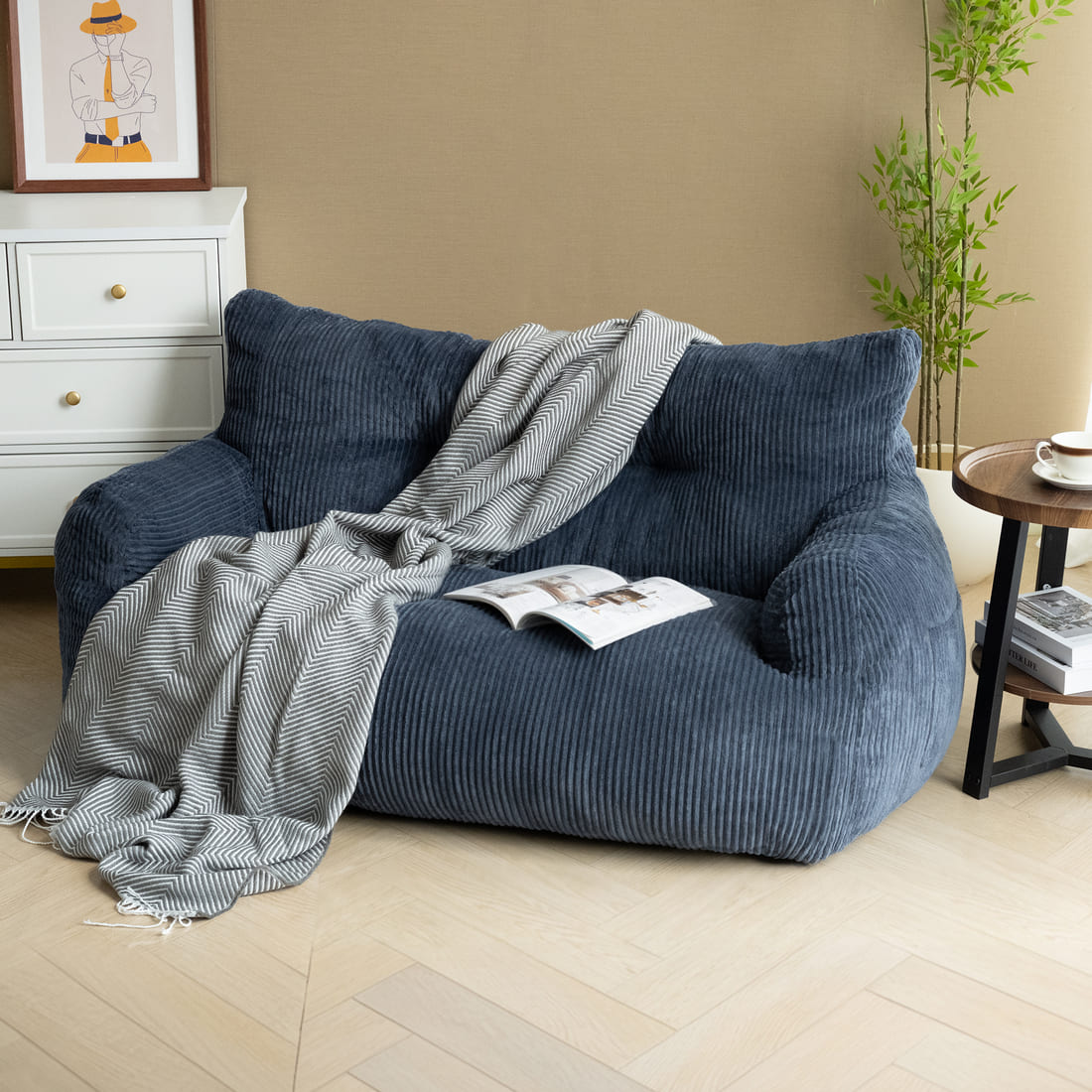 Pamapic Adult Bean Bag Chair for House Comfy