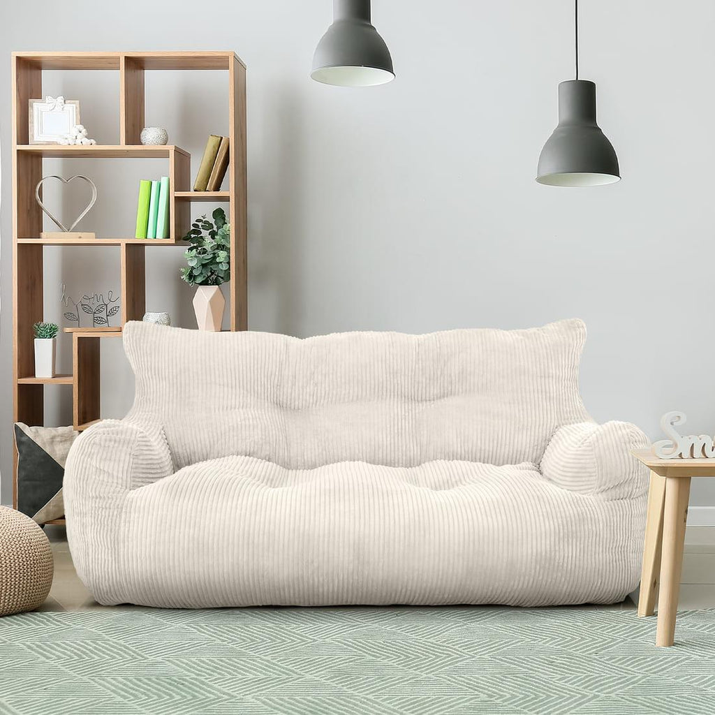 Pamapic 2-Seat Structured Big Bean Bag Chairs for Adult