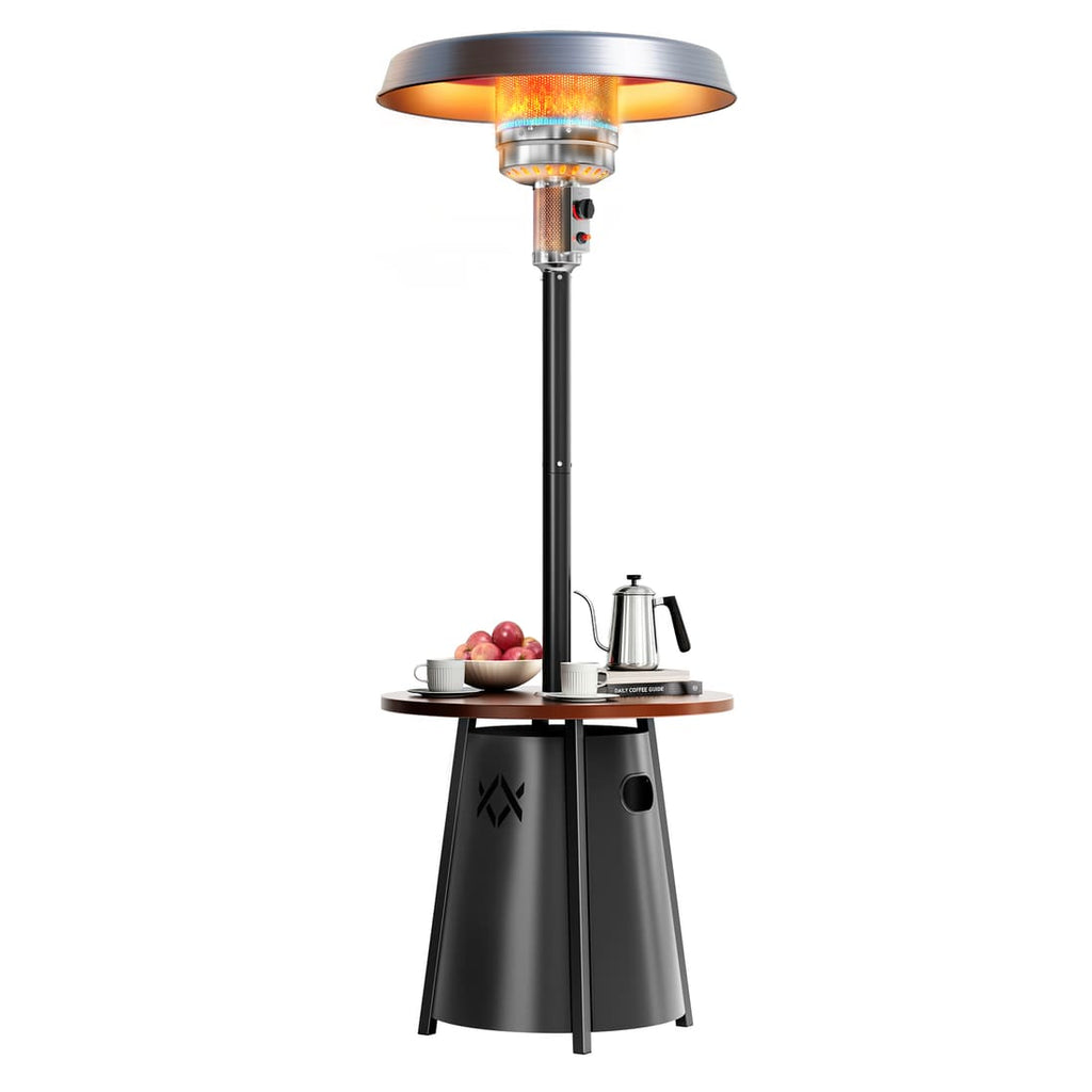 Pamapic 50,000 BTU Patio Propane Heater with 27.6" Round Table Design for Porch, Garden, Residential & Commercial Use
