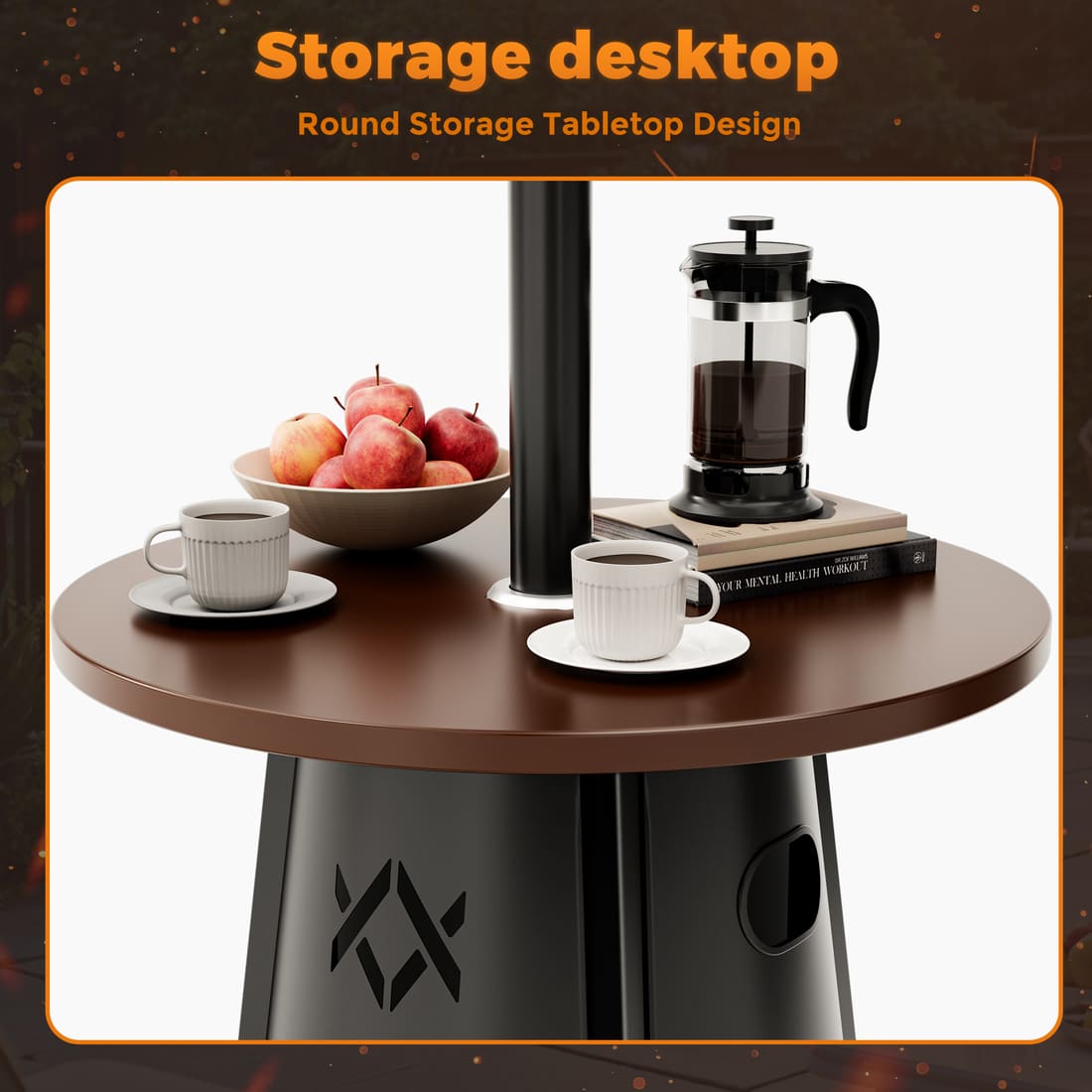 Propane Patio Heater 50,000 BTU, Round Table, CSA Certified