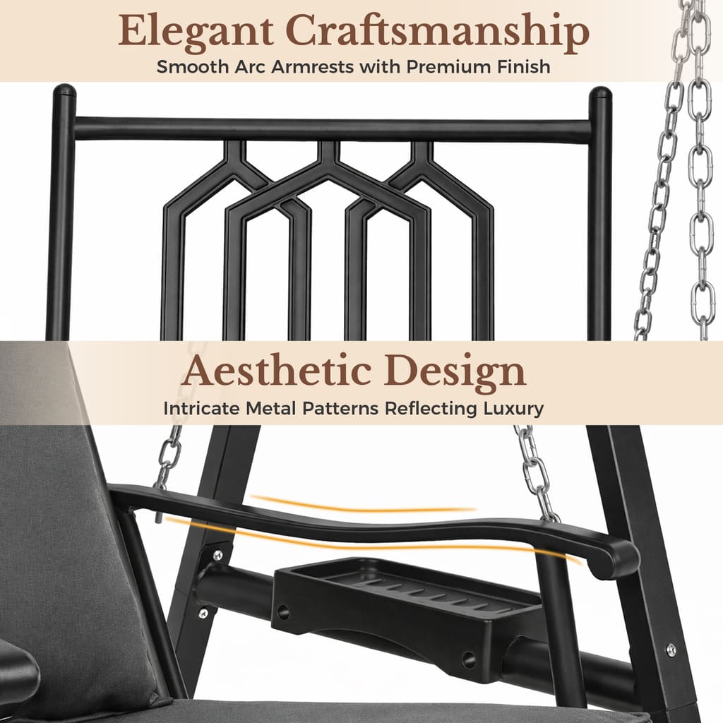 Forge Porch Swing Chair, 1-Seat