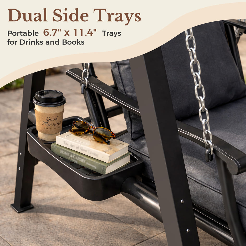 Forge Porch Swing Chair, 1-Seat