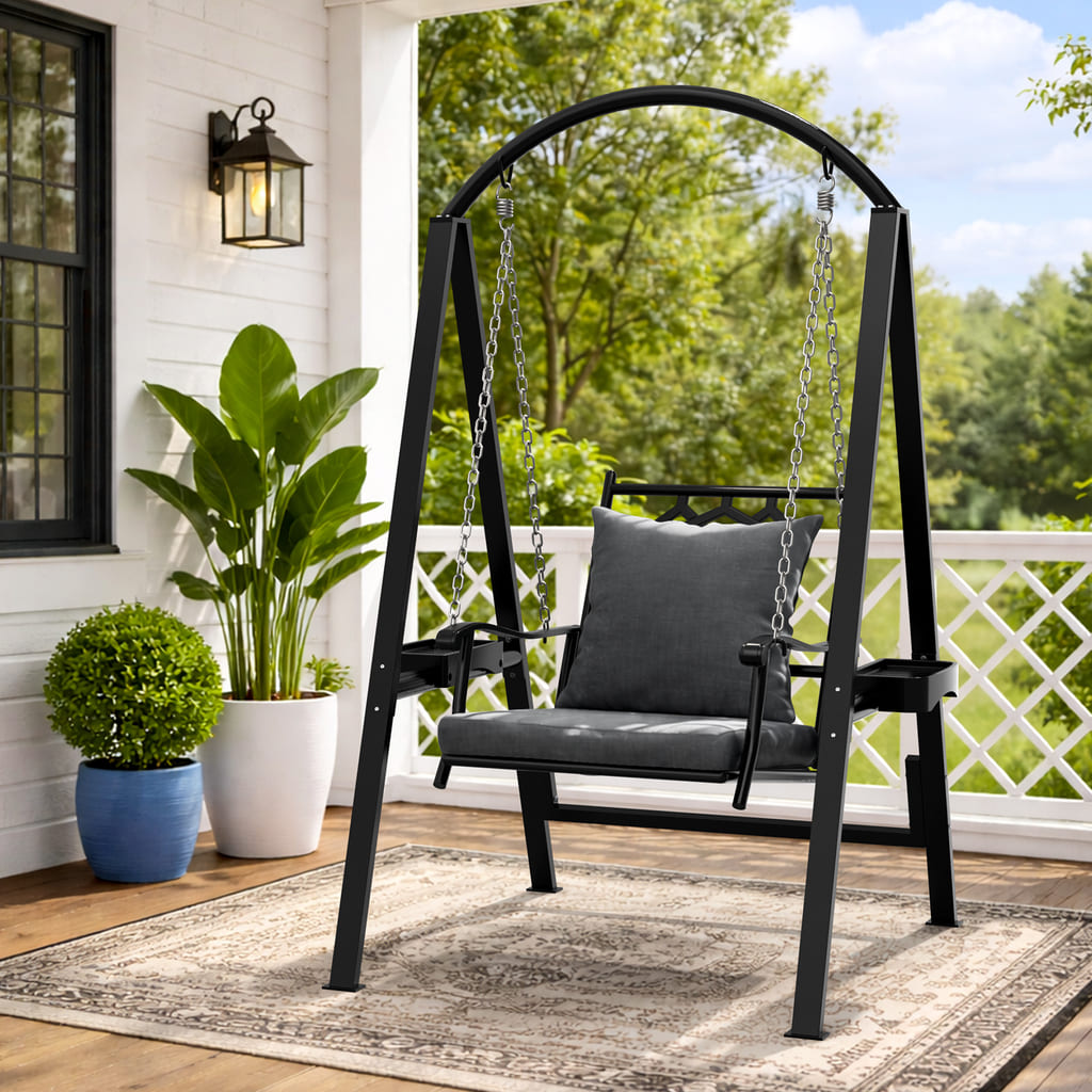 Forge Porch Swing Chair, 1-Seat