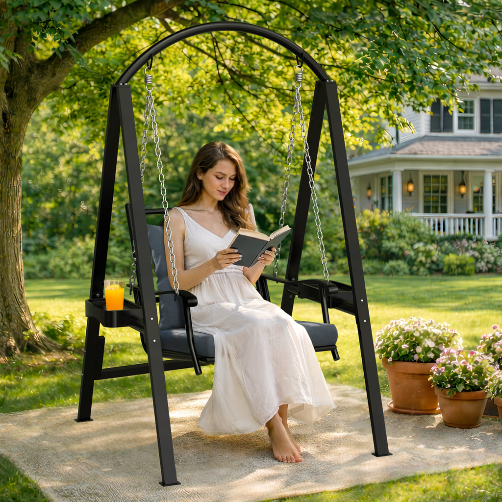 Forge Porch Swing Chair, 1-Seat