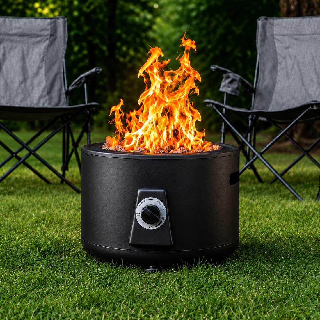 Pyra Portable Propane Fire Pit, 60,000 BTU Smokeless Outdoor Fire Pit