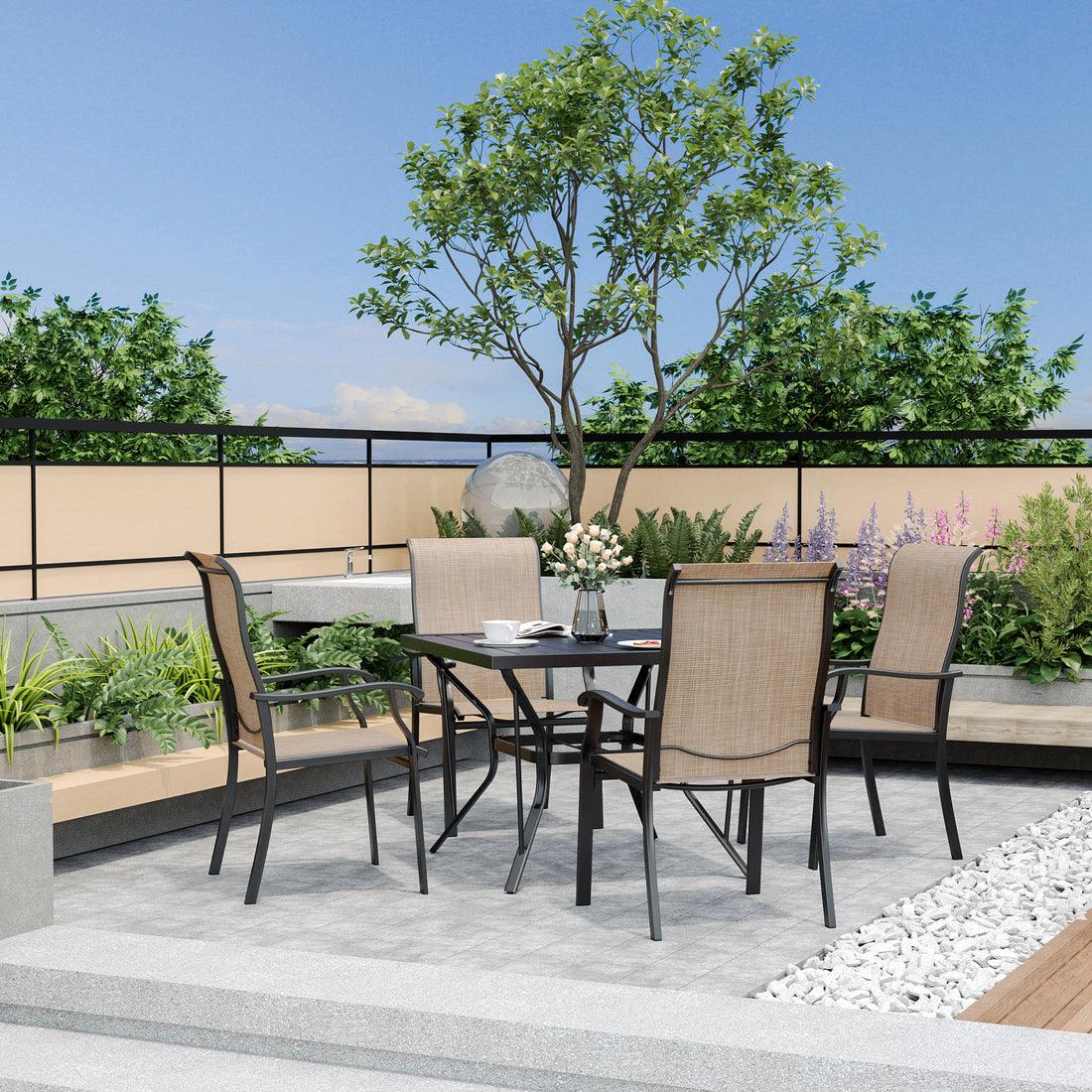 Lume Textilene Outdoor Dining Set, 5-Piece