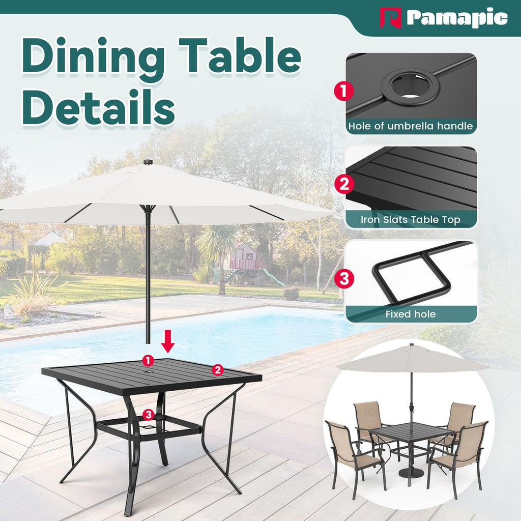 Lume Textilene Outdoor Dining Set, 5-Piece