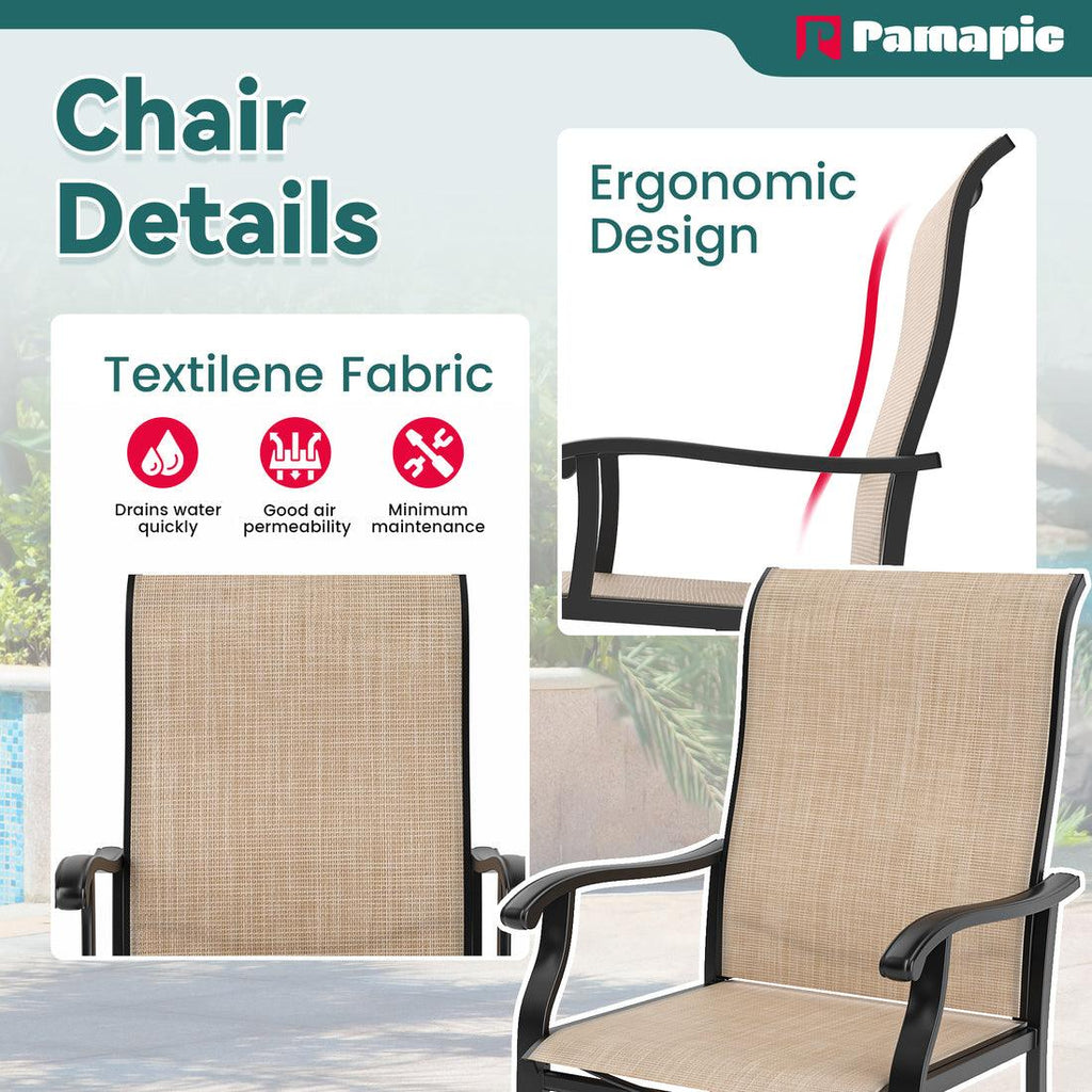 Lume Textilene Outdoor Dining Set, 5-Piece