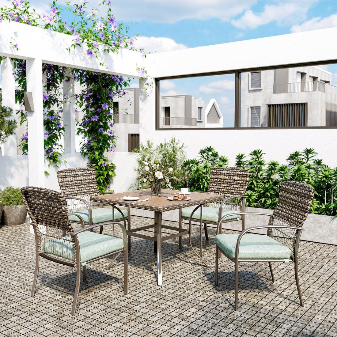 Weave Outdoor Dining Set, 5-Piece
