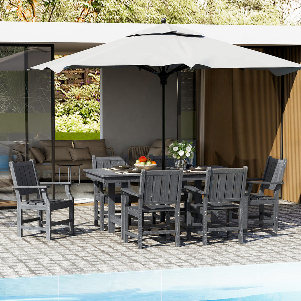 Pamapic 7-Piece HDPE Patio Dining Set