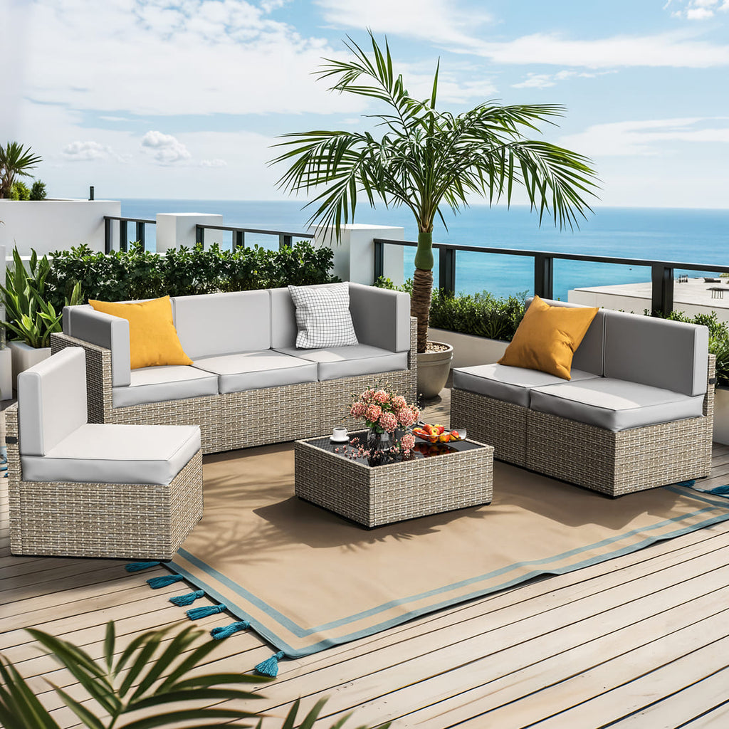 Axis 106.2" Classic Outdoor Sectional Set, 7-Piece