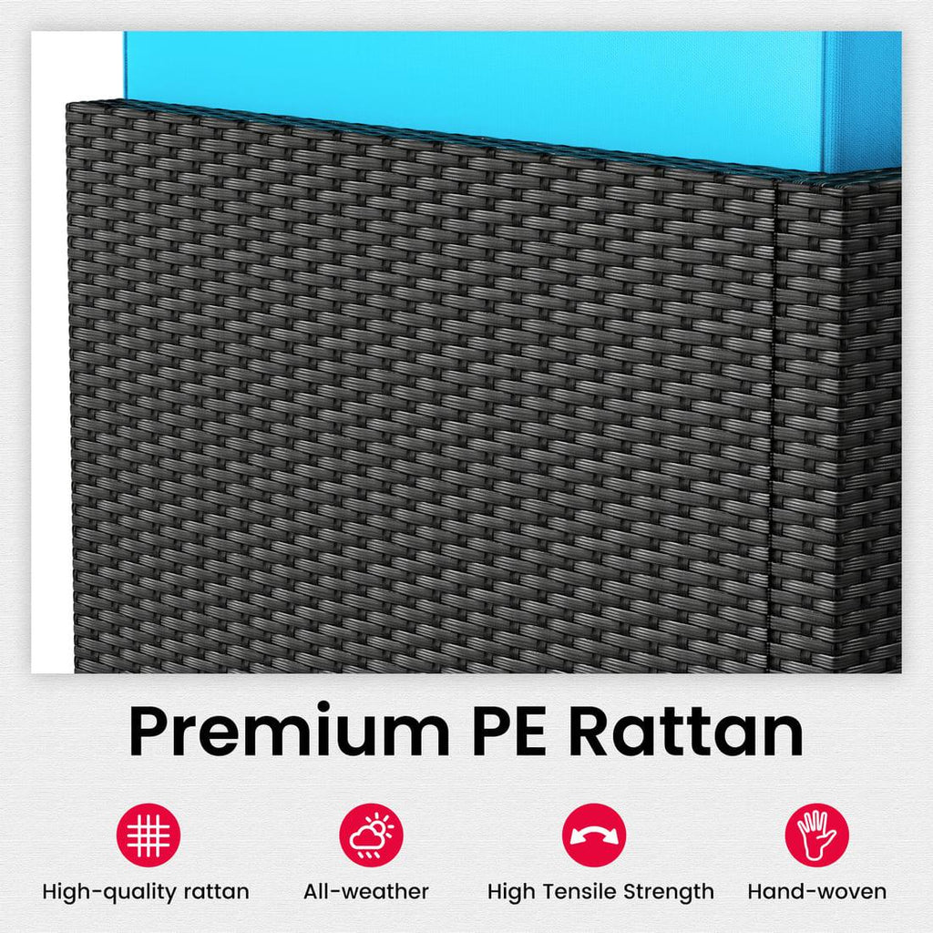 Pamapic Outdoor Sectional Couch Set with Fire Pit Table