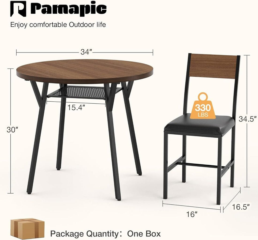 Round Dining Set, 5-Piece
