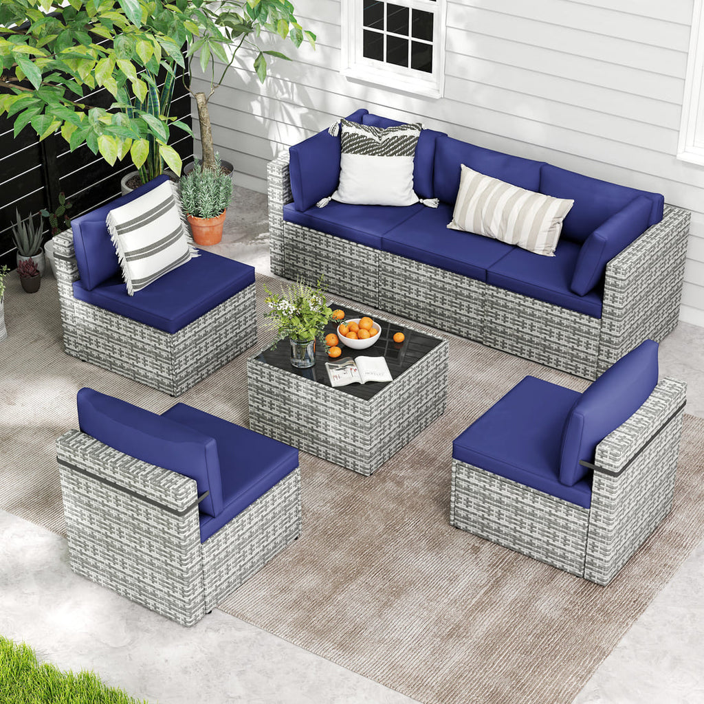 Axis 106.2" Classic Outdoor Sectional Set, 7-Piece