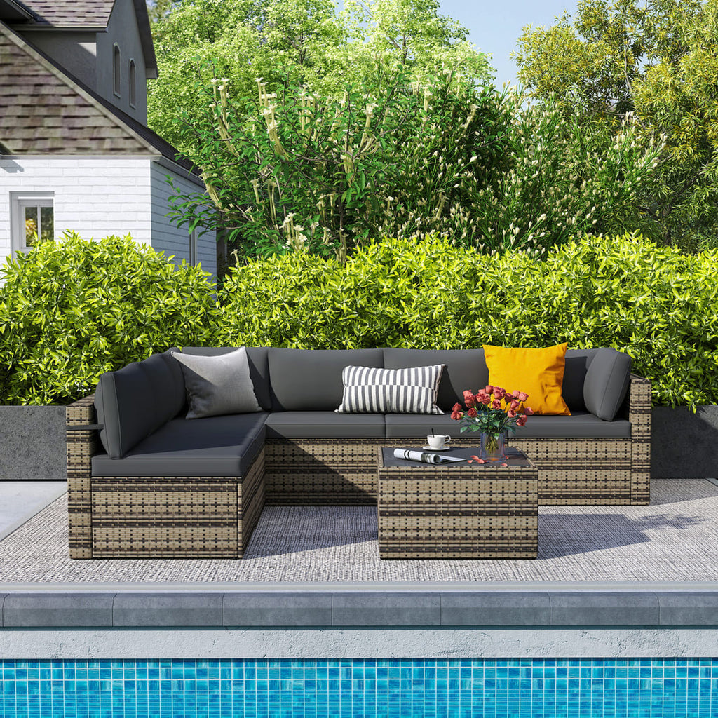 Axis 106.2" Classic Outdoor Sectional Set, 7-Piece