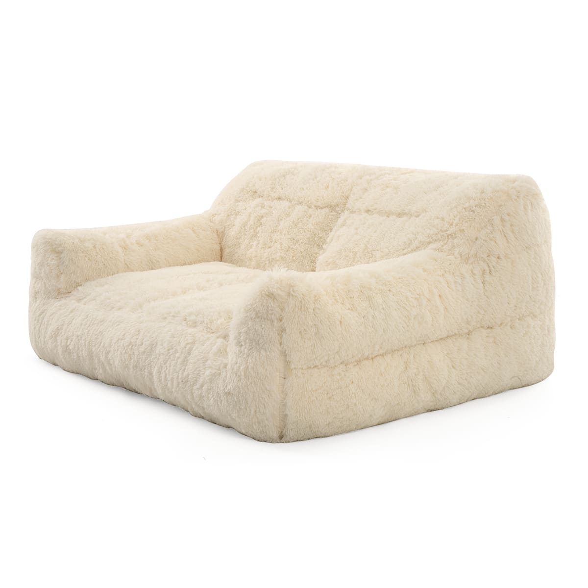 Pamapic 2-Seater Faux Fur Big Bean Bag Chair for Adult