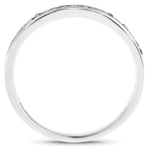 0.20 Carat Genuine Blue Diamond .925 Sterling Silver Ring