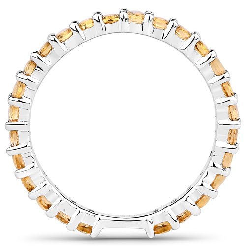 0.81 Carat Genuine Citrine .925 Sterling Silver Ring