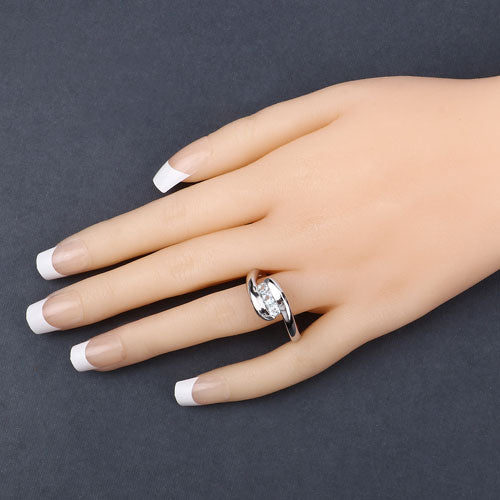 0.74 Carat Genuine Blue Topaz .925 Sterling Silver Ring