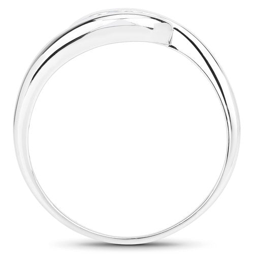 0.74 Carat Genuine Blue Topaz .925 Sterling Silver Ring
