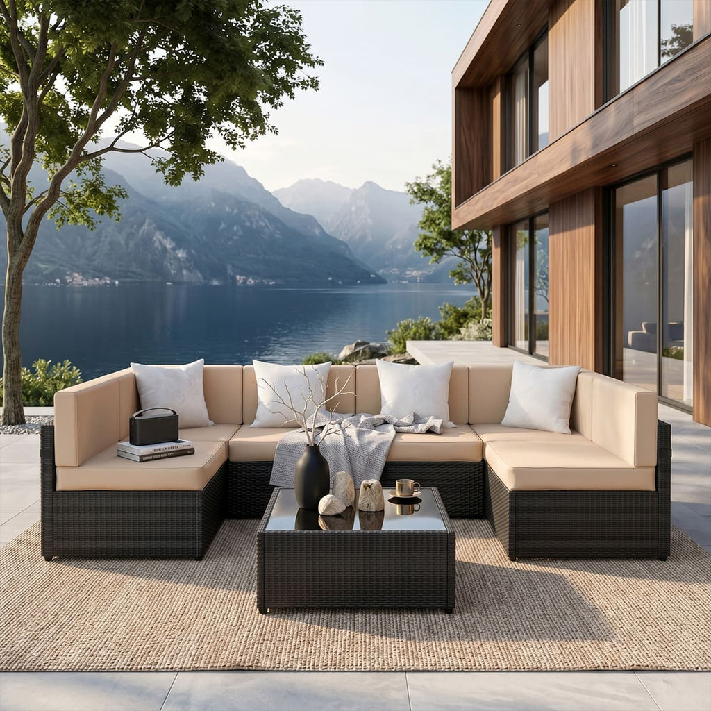 Axis 106.2" Classic Outdoor Sectional Set, 7-Piece