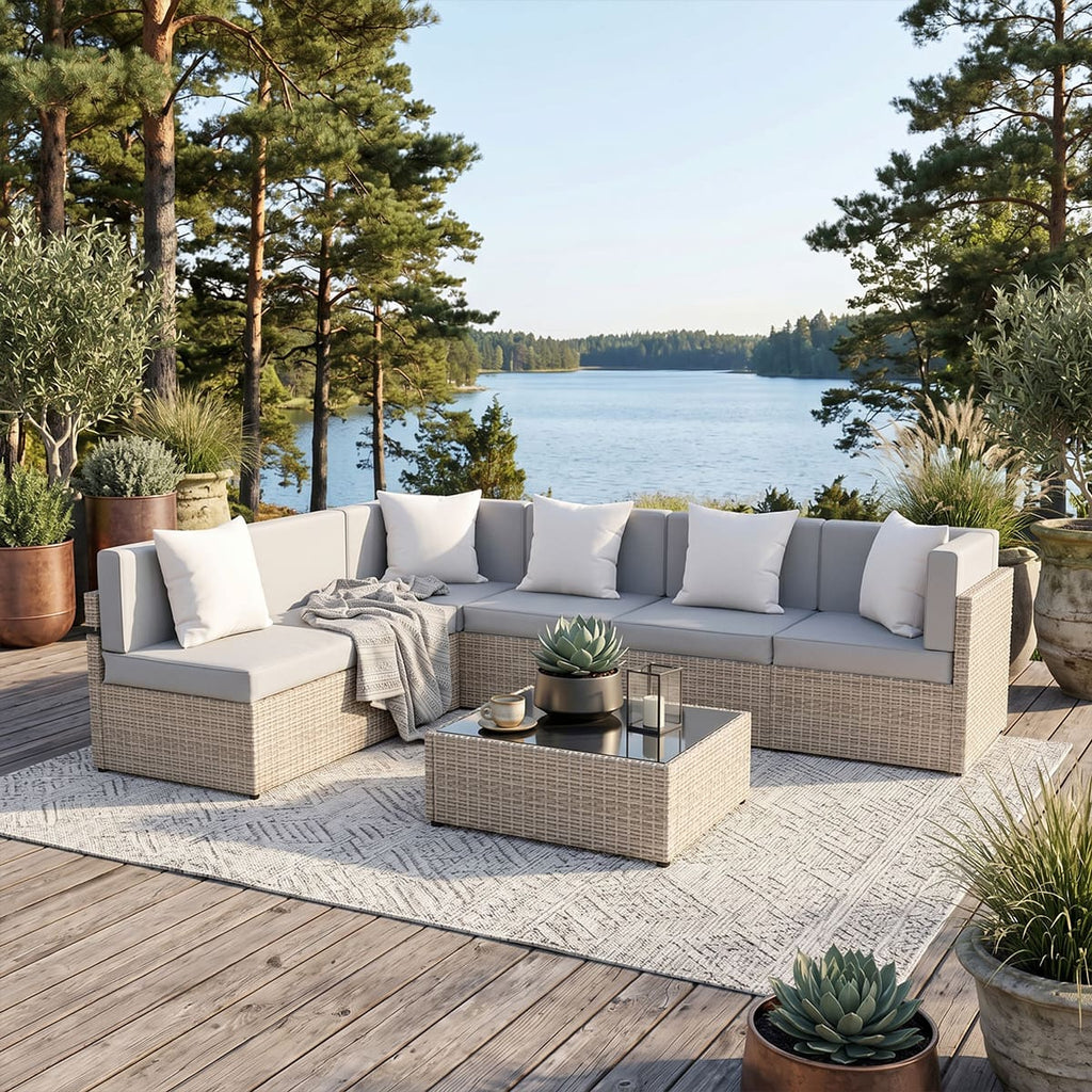 Axis 106.2" Classic Outdoor Sectional Set, 7-Piece
