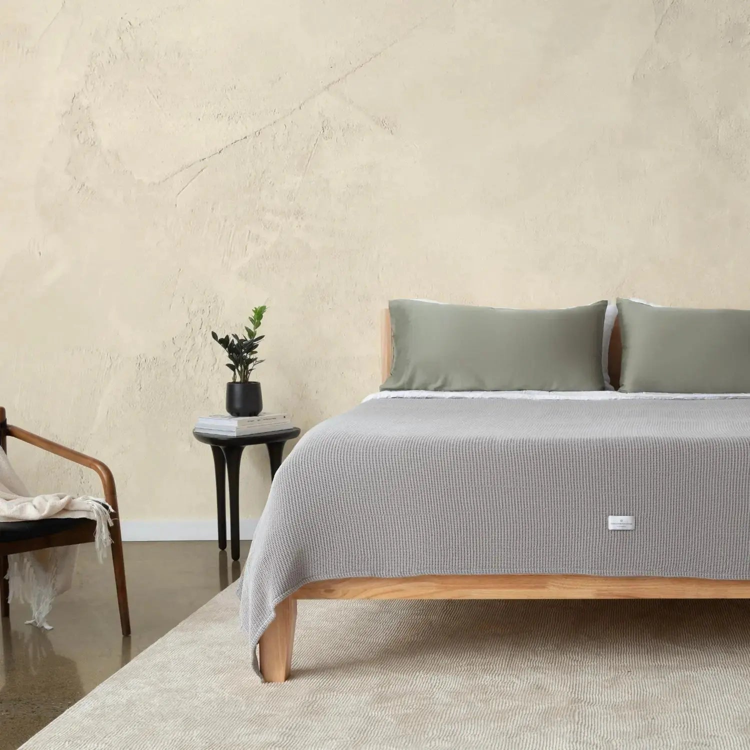 Blissful Bamboo Waffle Throw Blanket