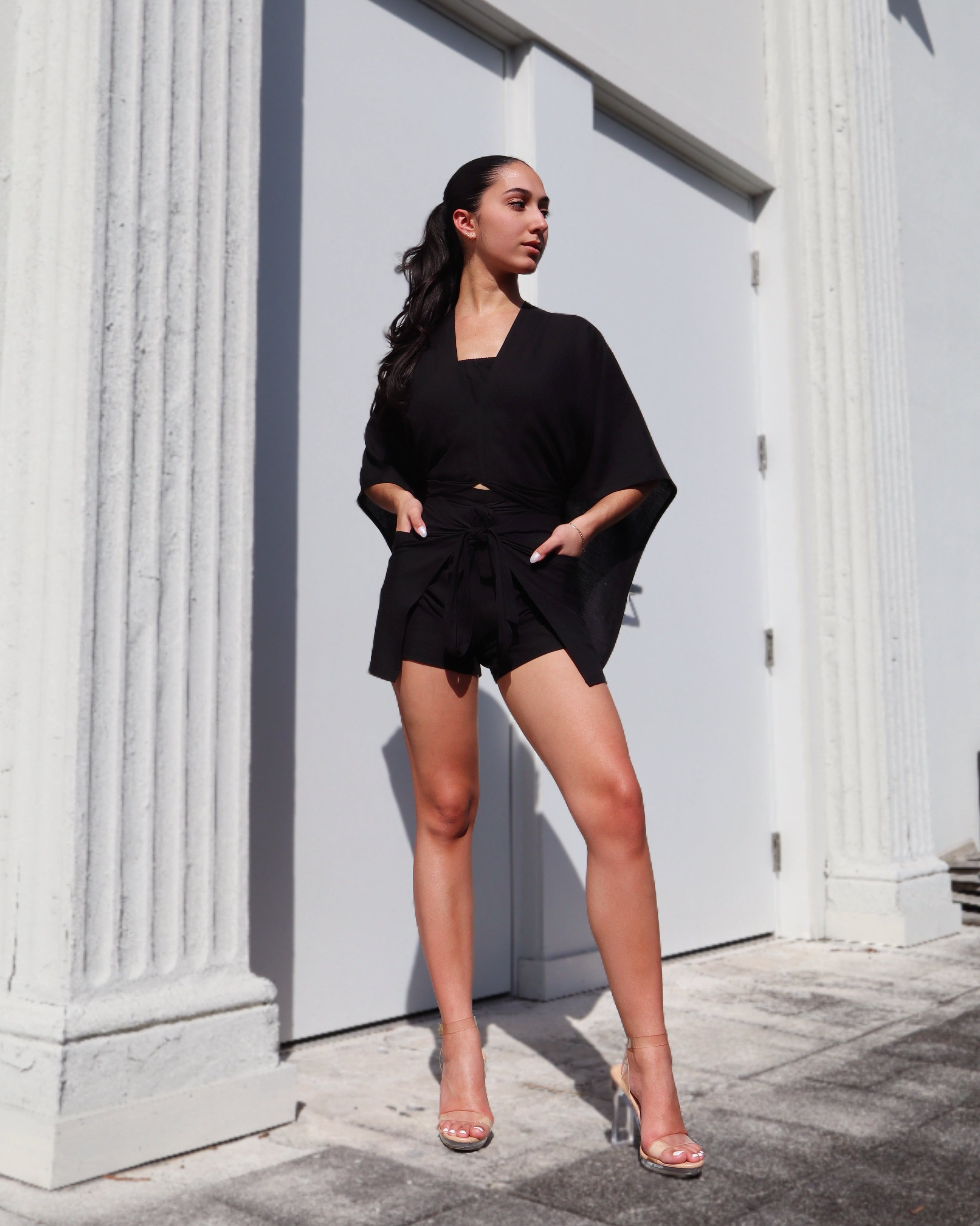 Pocket Wrap Short - Linen