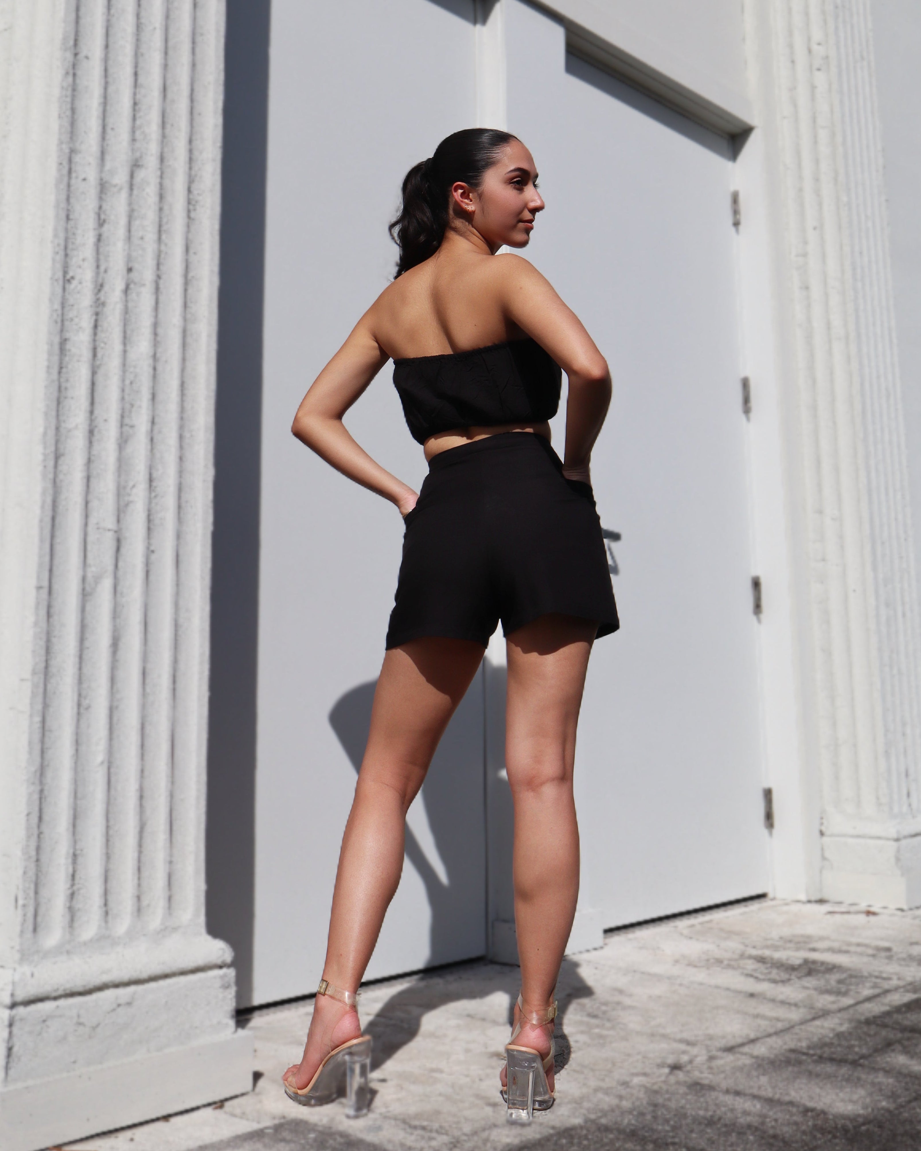 Pocket Wrap Short - Linen